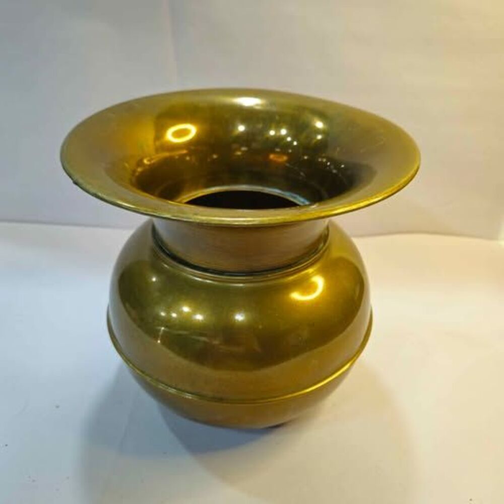 Vintage Brass Spittoon Vase